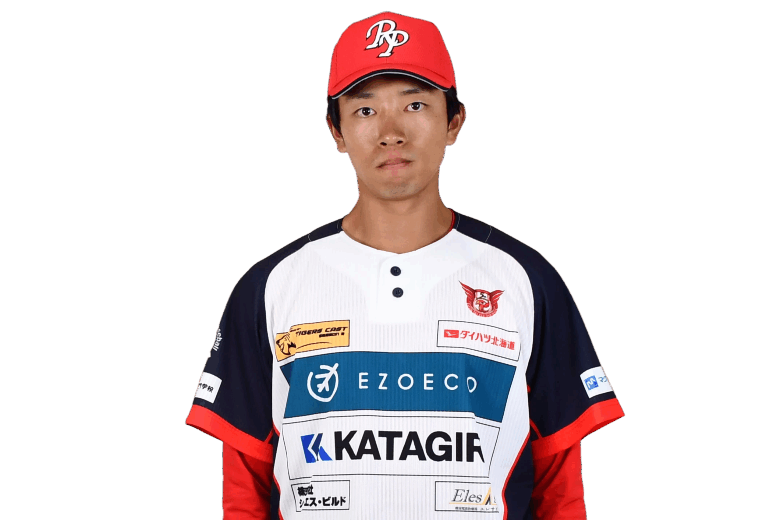 背番号41の川上　智也選手がユニフォーム姿で正面を向いている